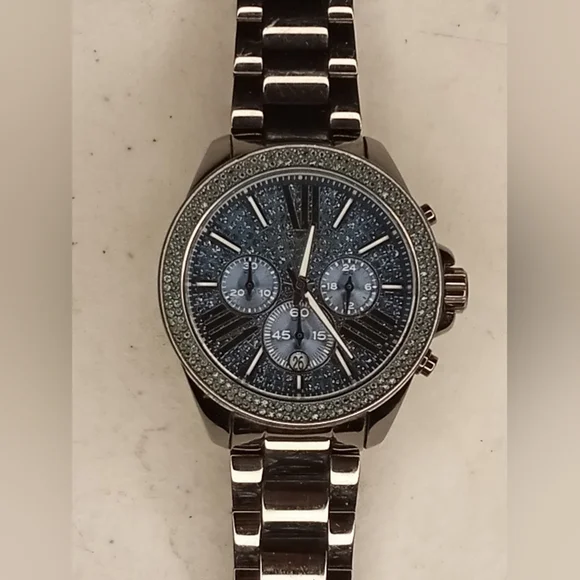Michael Kors gun metal Pave watch Oversized Hutton Gunmetal Watch in GUNMETAL - Sale | Michael  main image 4